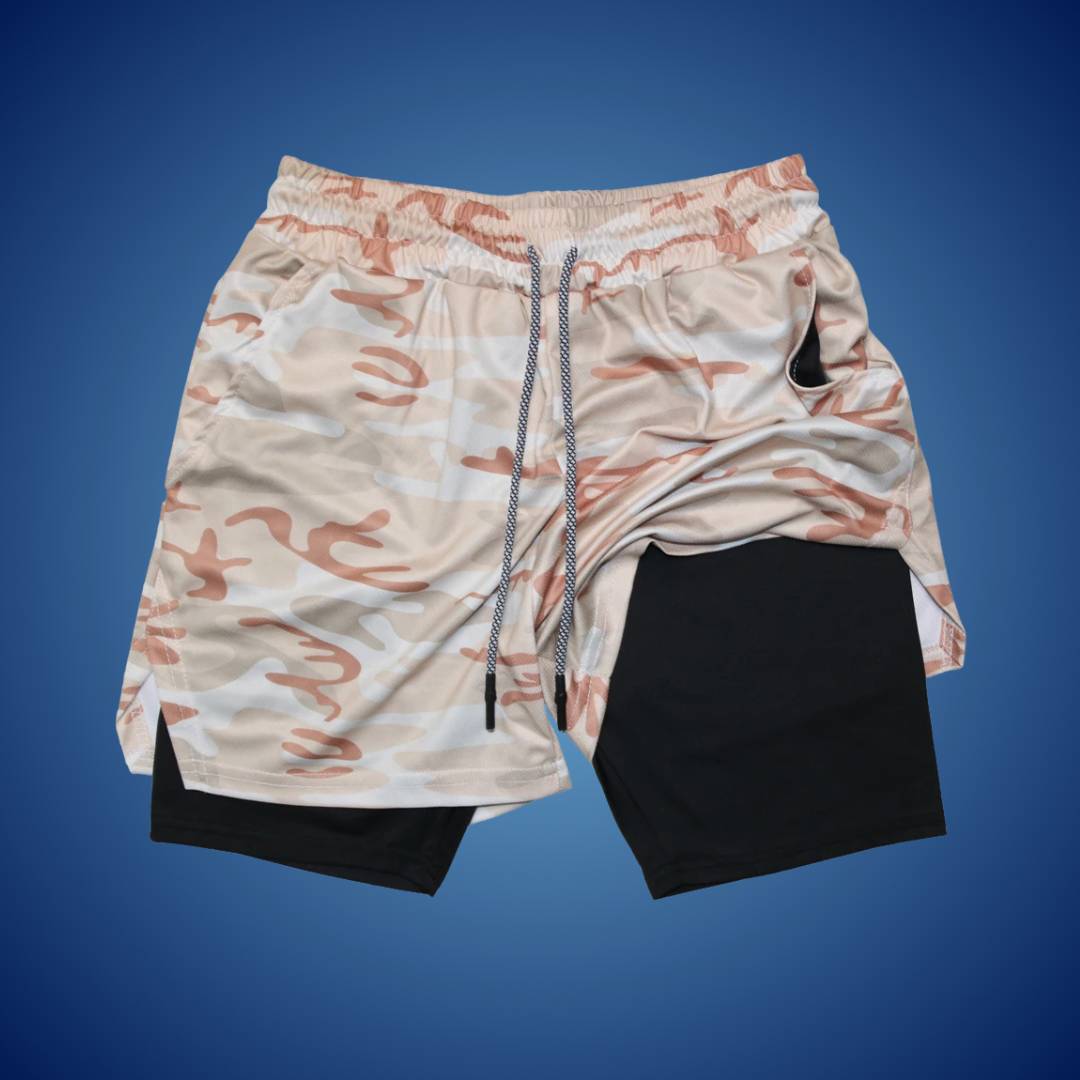 "Men's breathable sports running shorts, black, moisture-wicking fabric, ideal for gym or trail, with spacious pockets."