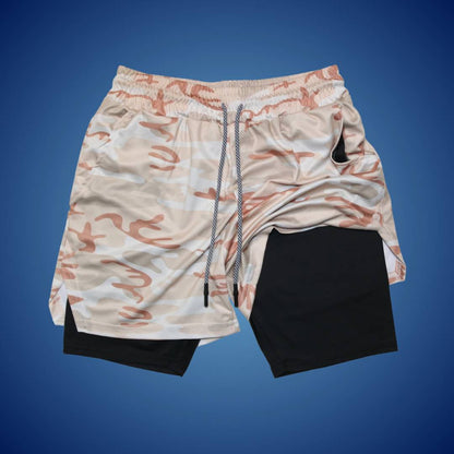"Men's breathable sports running shorts, black, moisture-wicking fabric, ideal for gym or trail, with spacious pockets."
