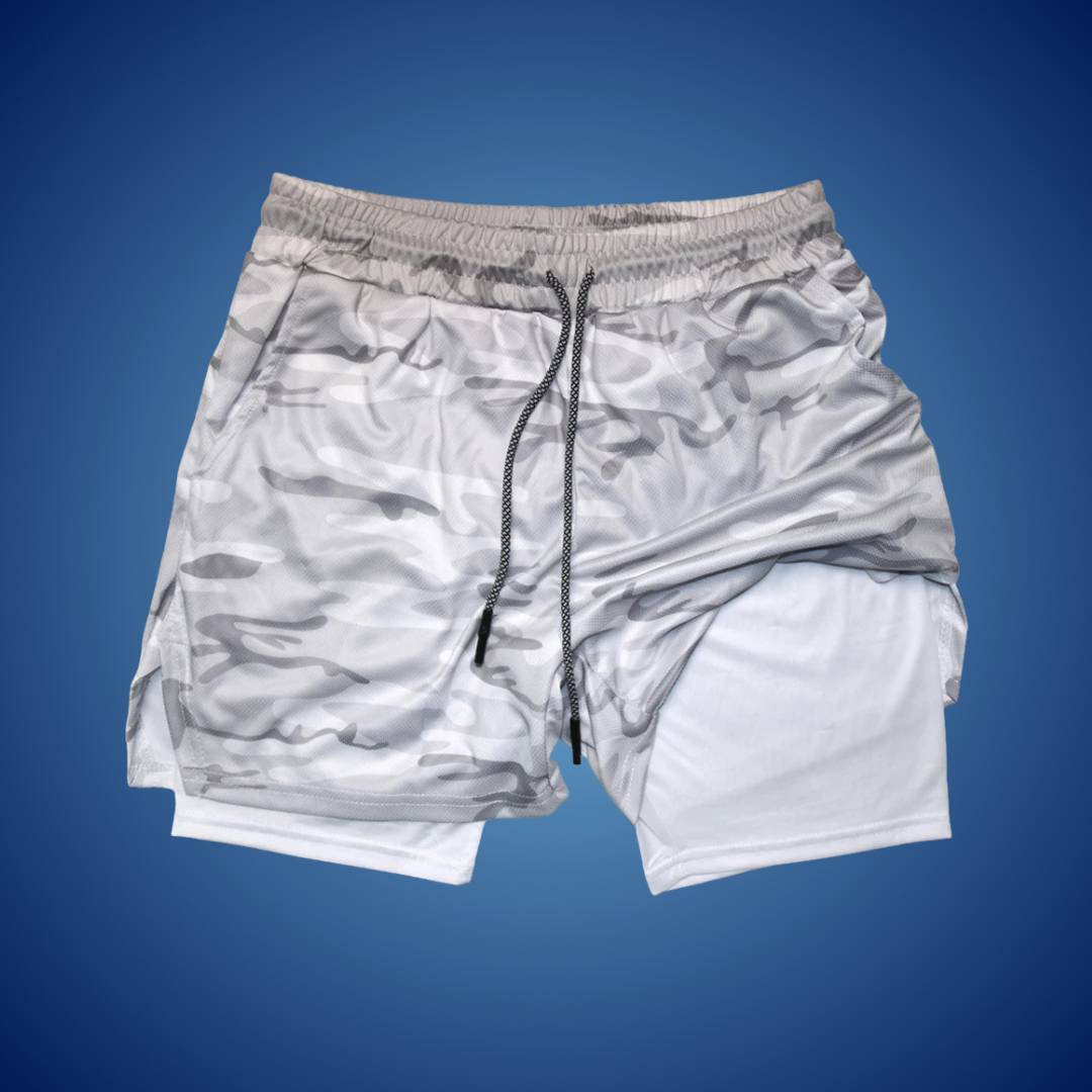 "Men's breathable sports running shorts, black, moisture-wicking fabric, ideal for gym or trail, with spacious pockets."