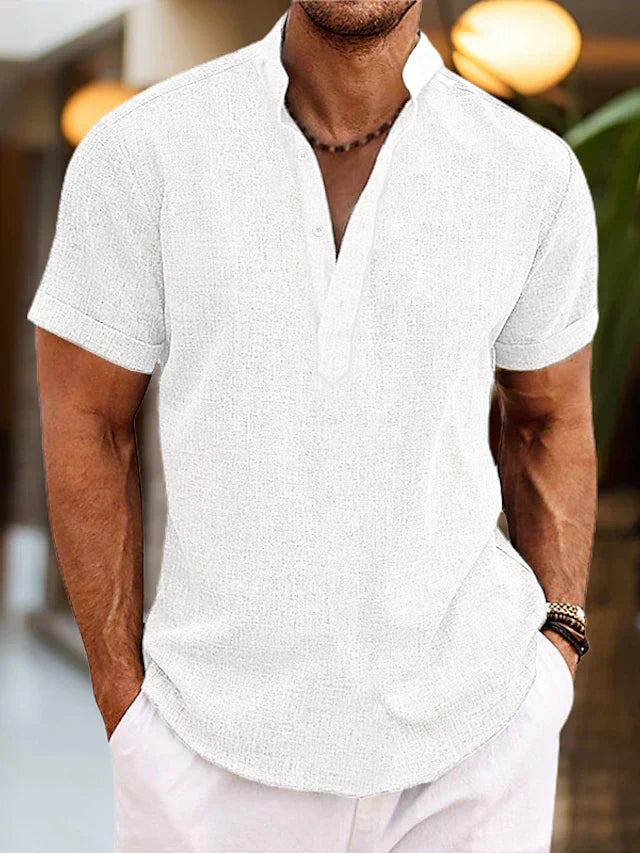 "Men's classic polo shirt in modern colors, featuring a polo collar and buttoned placket; perfect for casual and smart-casual