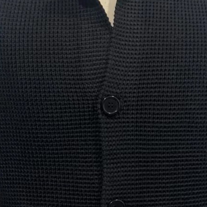 Men's Knitted Wool Cardigan in Navy, button-up design, premium wool, elegant fit, ideal for casual and formal occasions.