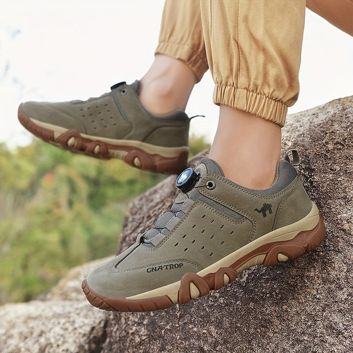 "Men's orthopedic walking shoes, cushioned sole, supportive design, stability, non-slip outsole, health & wellness product"
