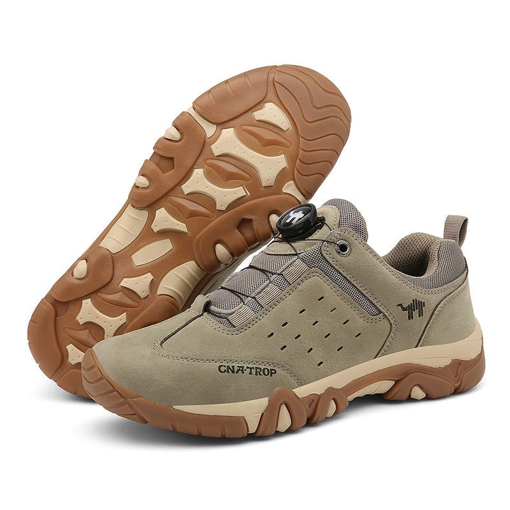 "Men's orthopedic walking shoes, cushioned sole, supportive design, stability, non-slip outsole, health & wellness product"