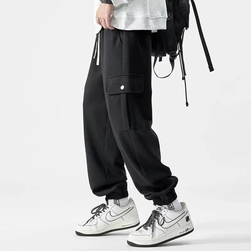 Men's Palermo Sweatpants in soft cotton blend, shown with cargo pockets and elastic waistband for comfort and style.