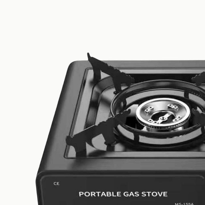 "Men's portable outdoor camping gas stove with 2100W power, compact design, ideal for adventurous cooking."