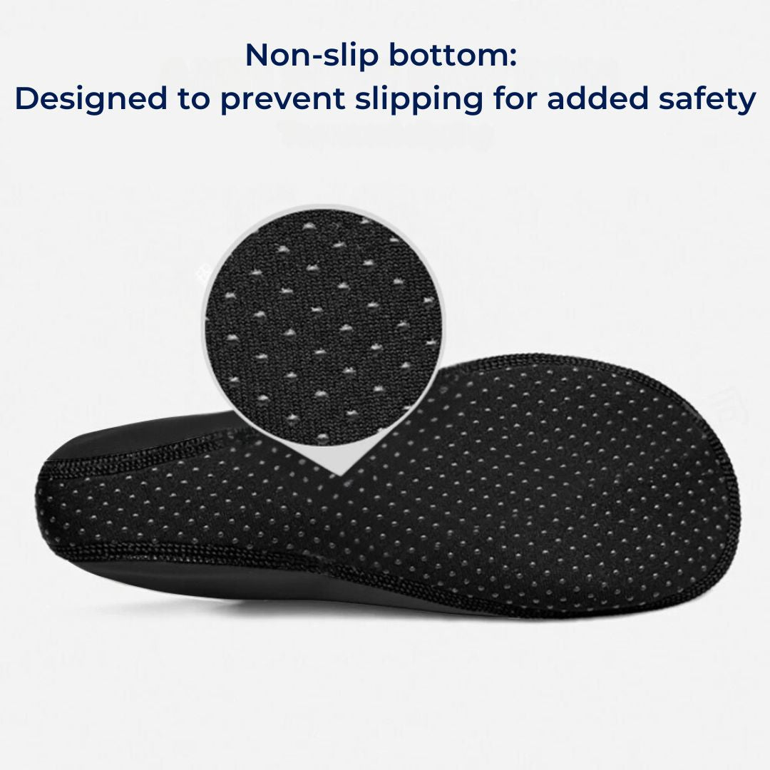 "Men's water-resistant swimming shoes with non-slip soles, lightweight design, ideal for pools and water sports."