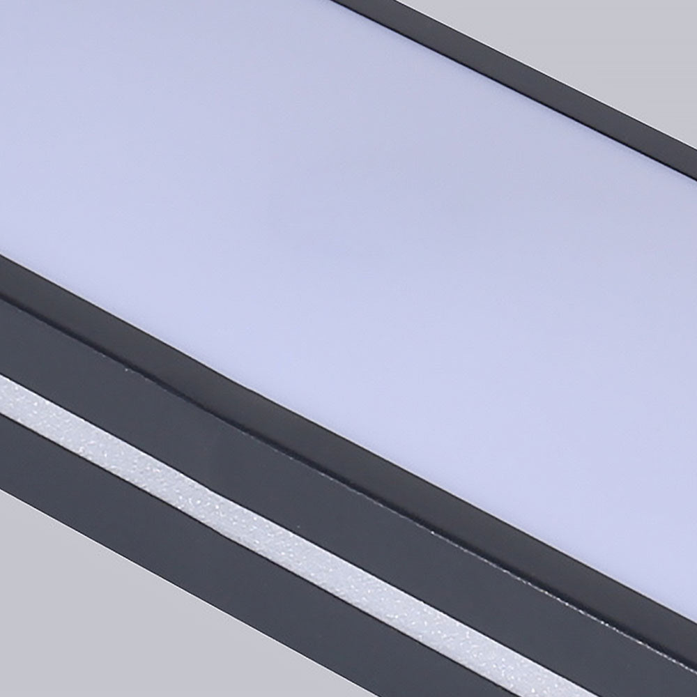 "Minimalist Nordic long LED ceiling light with sleek black finish and modern design for elegant interior lighting"