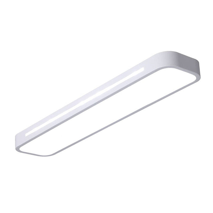 "Minimalist Nordic long LED ceiling light with sleek black finish and modern design for elegant interior lighting"