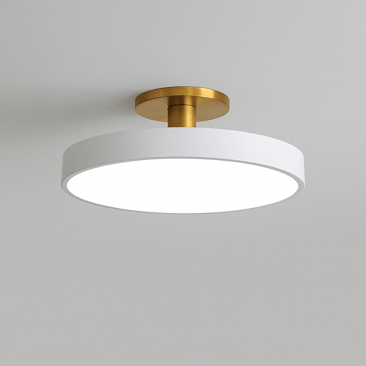 "Minimalist Nordic Macaron LED Ceiling Light in vibrant colors, round design, perfect for modern interior decor."
