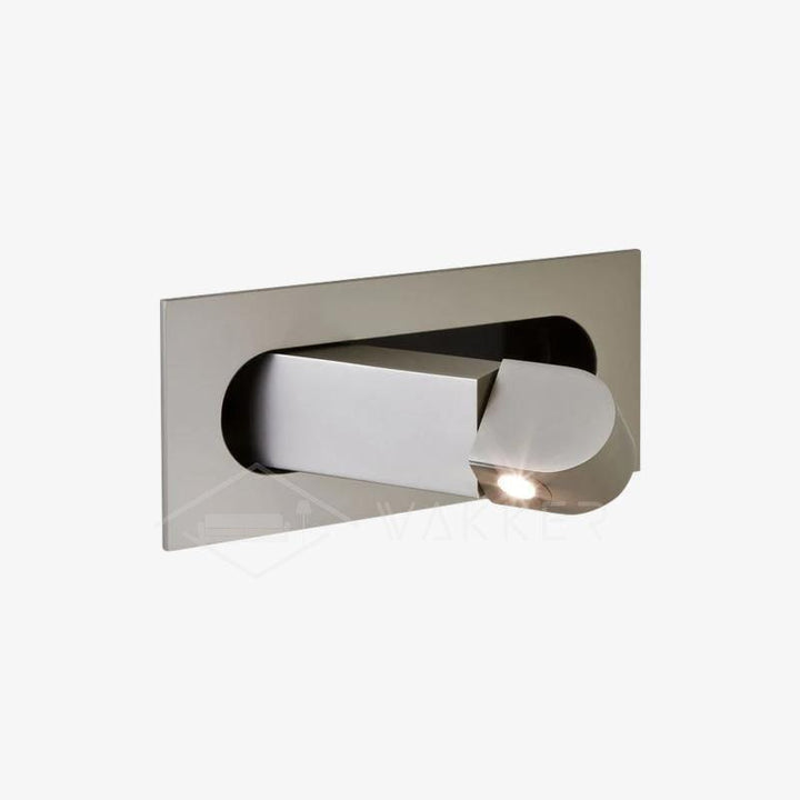 Modern adjustable LED bedside lamp in matte black with a sleek design, featuring an adjustable head for focused reading light