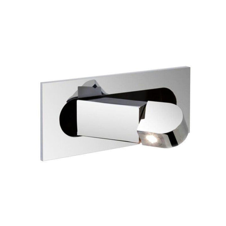 Modern adjustable LED bedside lamp in matte black with a sleek design, featuring an adjustable head for focused reading light