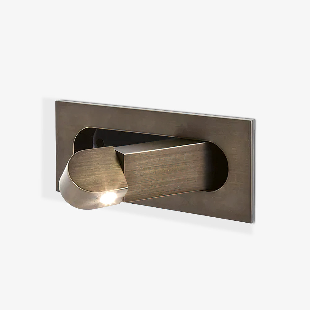 Modern adjustable LED bedside lamp in matte black with a sleek design, featuring an adjustable head for focused reading light