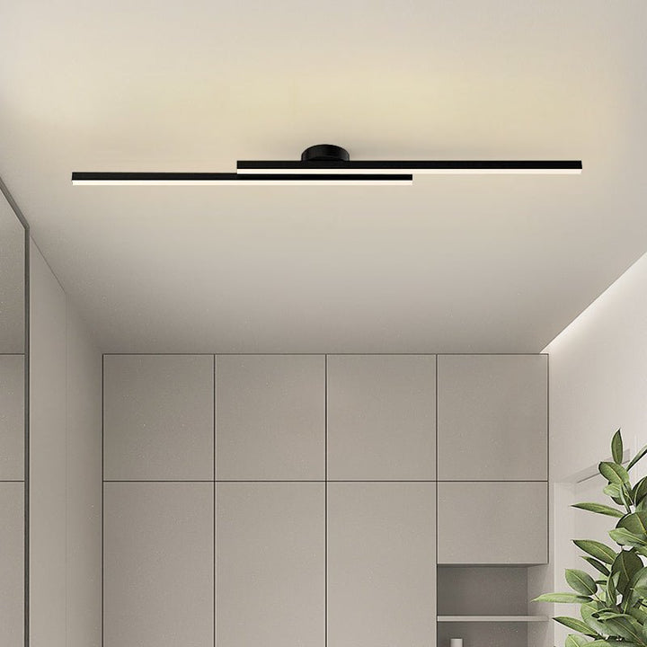 "Modern aluminium semi flush mount LED ceiling light with sleek design, energy-efficient illumination, and multiple finishes.