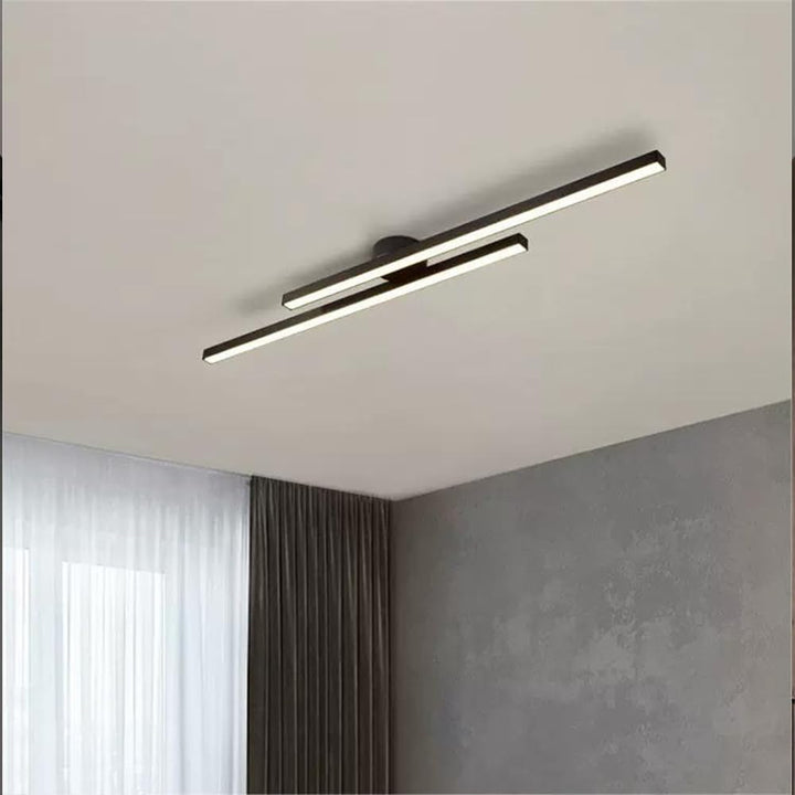 "Modern aluminium semi flush mount LED ceiling light with sleek design, energy-efficient illumination, and multiple finishes.