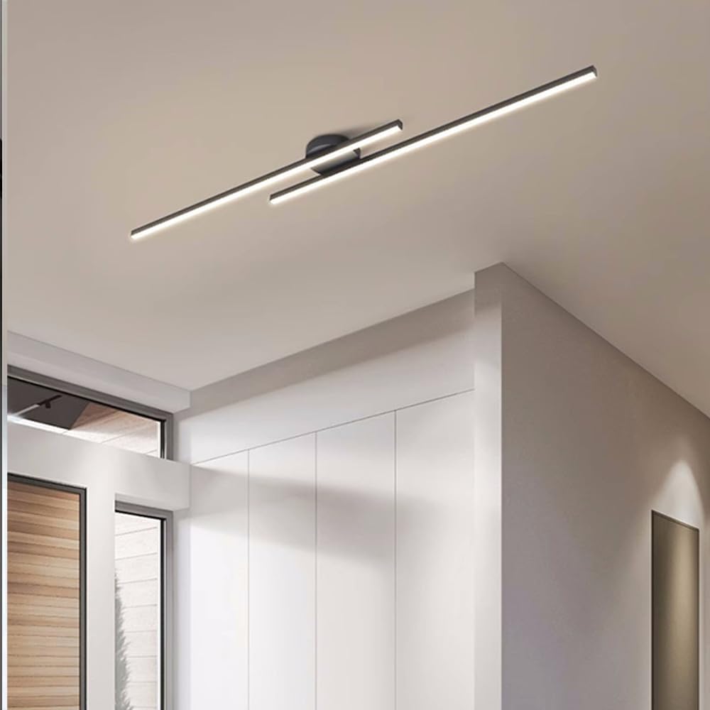 "Modern aluminium semi flush mount LED ceiling light with sleek design, energy-efficient illumination, and multiple finishes.