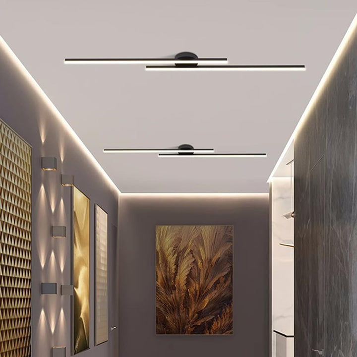 "Modern aluminium semi flush mount LED ceiling light with sleek design, energy-efficient illumination, and multiple finishes.