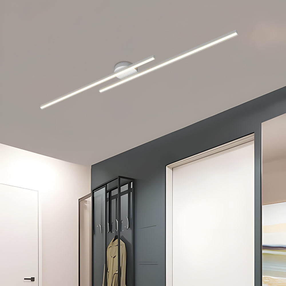 "Modern aluminium semi flush mount LED ceiling light with sleek design, energy-efficient illumination, and multiple finishes.