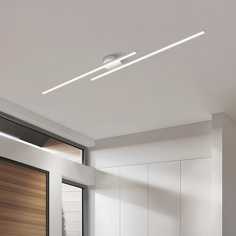 "Modern aluminium semi flush mount LED ceiling light with sleek design, energy-efficient illumination, and multiple finishes.