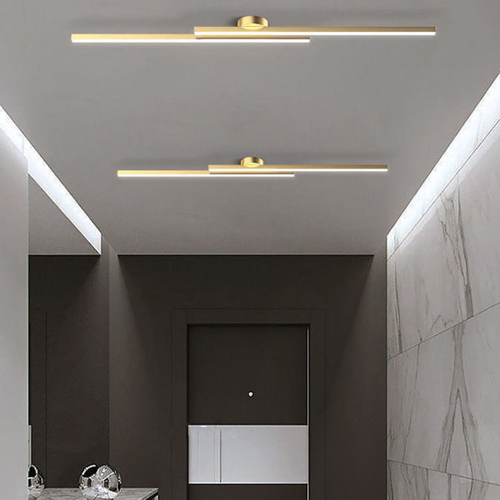"Modern aluminium semi flush mount LED ceiling light with sleek design, energy-efficient illumination, and multiple finishes.