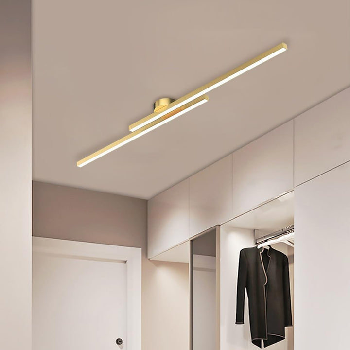"Modern aluminium semi flush mount LED ceiling light with sleek design, energy-efficient illumination, and multiple finishes.