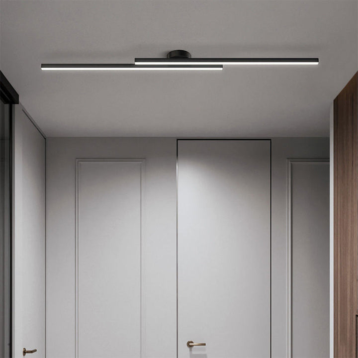 "Modern aluminium semi flush mount LED ceiling light with sleek design, energy-efficient illumination, and multiple finishes.