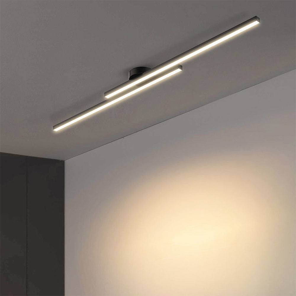 "Modern aluminium semi flush mount LED ceiling light with sleek design, energy-efficient illumination, and multiple finishes.