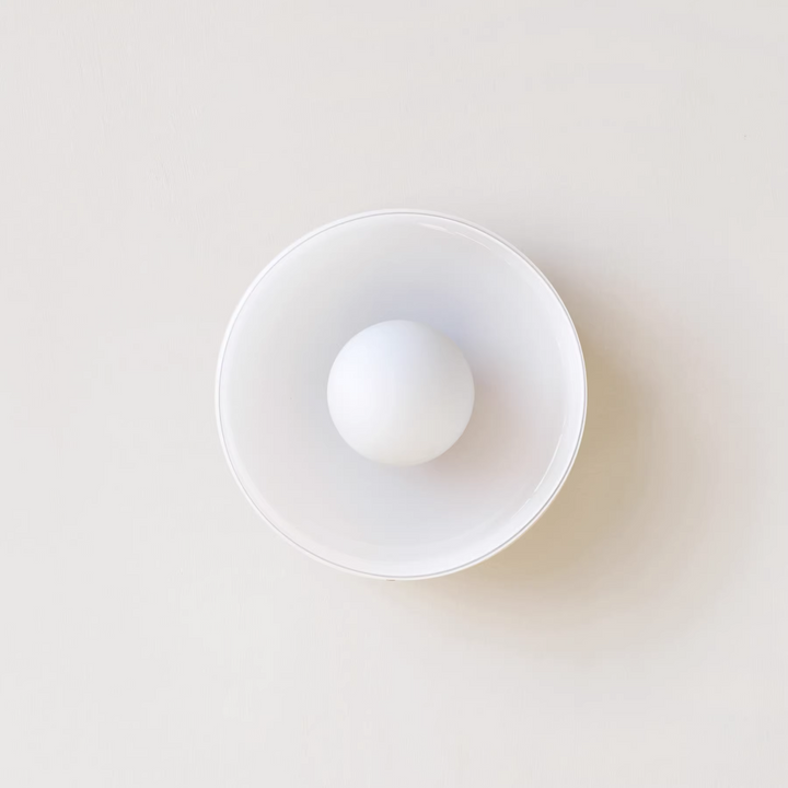 "Modern glass round ceiling light with sleek design, ideal for stylish kitchens, available in varied colors and sizes."