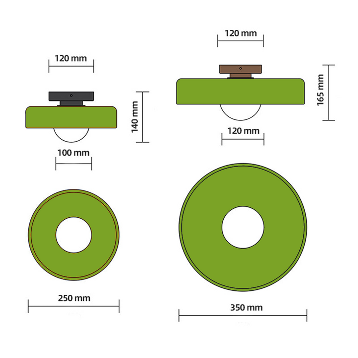 "Modern glass round ceiling light with sleek design, ideal for stylish kitchens, available in varied colors and sizes."
