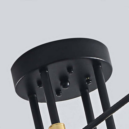 "Modern LED ceiling lamp with glass and metal design, featuring sleek lines, ideal for contemporary living spaces."