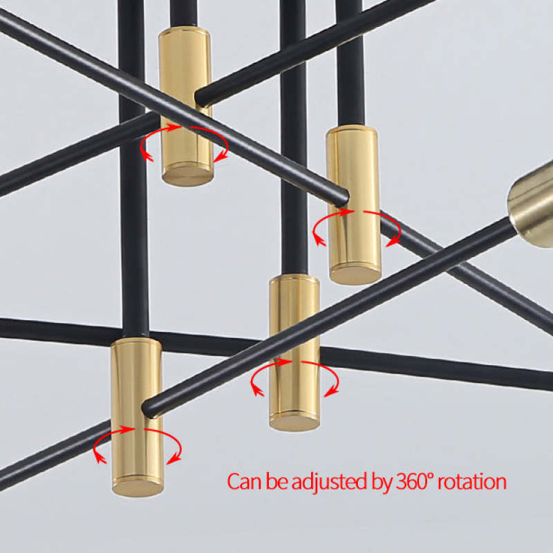 "Modern LED ceiling lamp with glass and metal design, featuring sleek lines, ideal for contemporary living spaces."