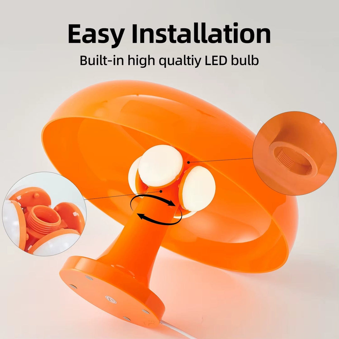 "Modern LED table lamp with USB charging, dimmable light, sleek ABS design, ideal for bedrooms or living rooms."