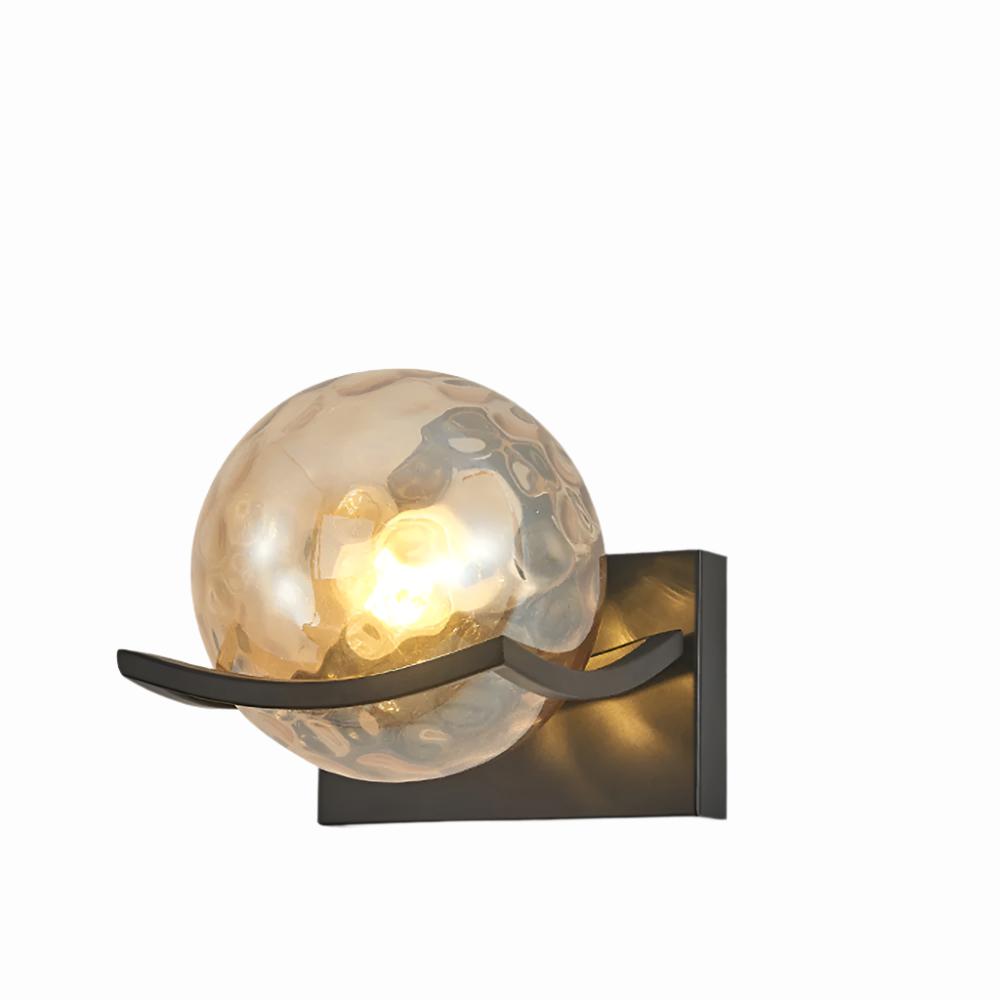 "Modern LED wall lamp with sleek glass finish, ideal for contemporary home decor and energy-efficient lighting."