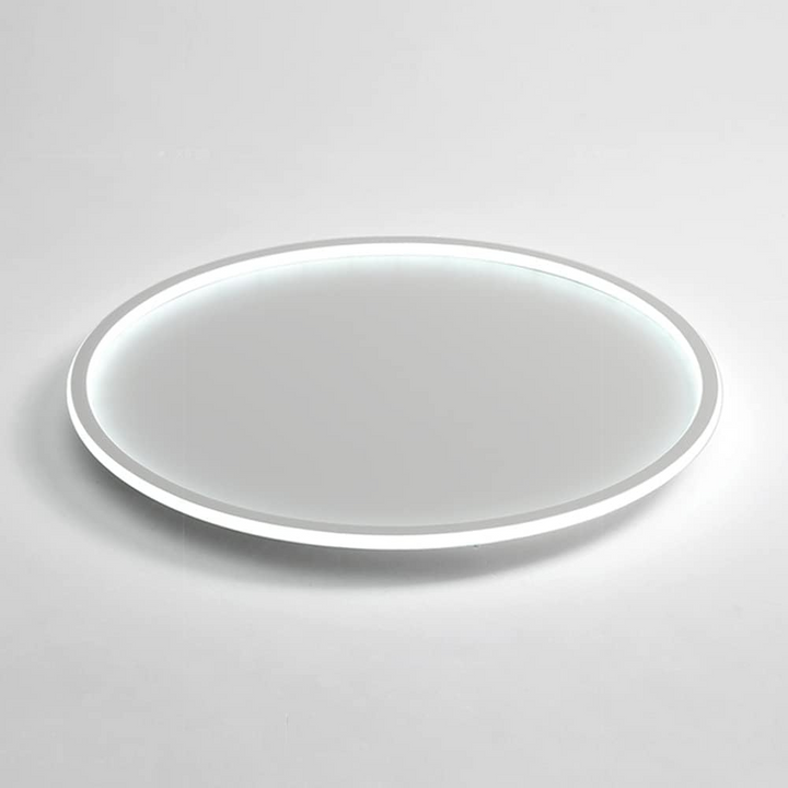 "Modern Nordic LED Ceiling Light with minimalist round flush mount design, providing soft even illumination for modern interi