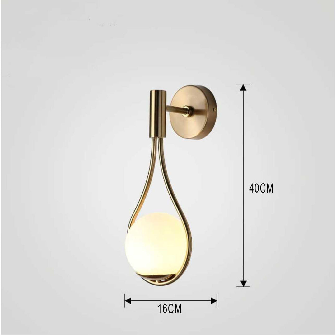 "Modern Nordic wall lamp with elegant gold and black finish, featuring minimalist design and clean lines for any room decor."