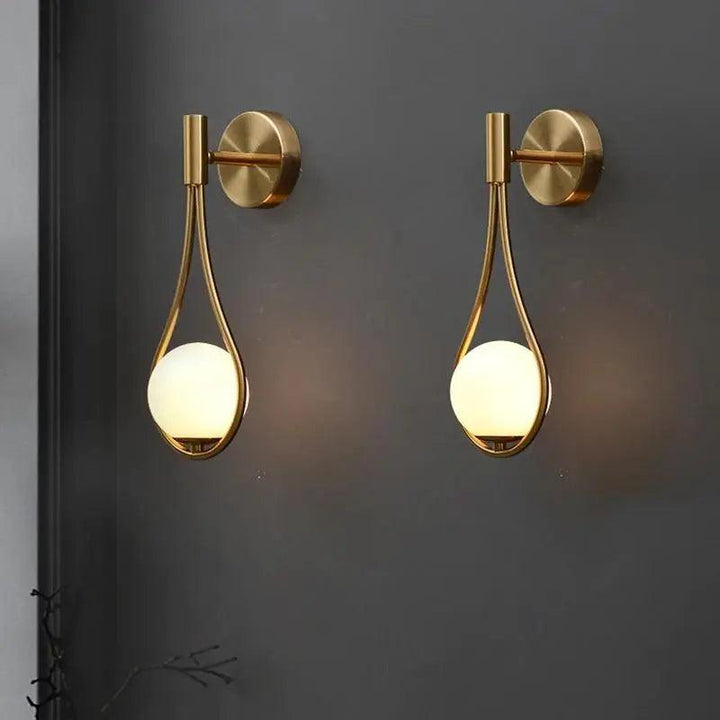 "Modern Nordic wall lamp with elegant gold and black finish, featuring minimalist design and clean lines for any room decor."