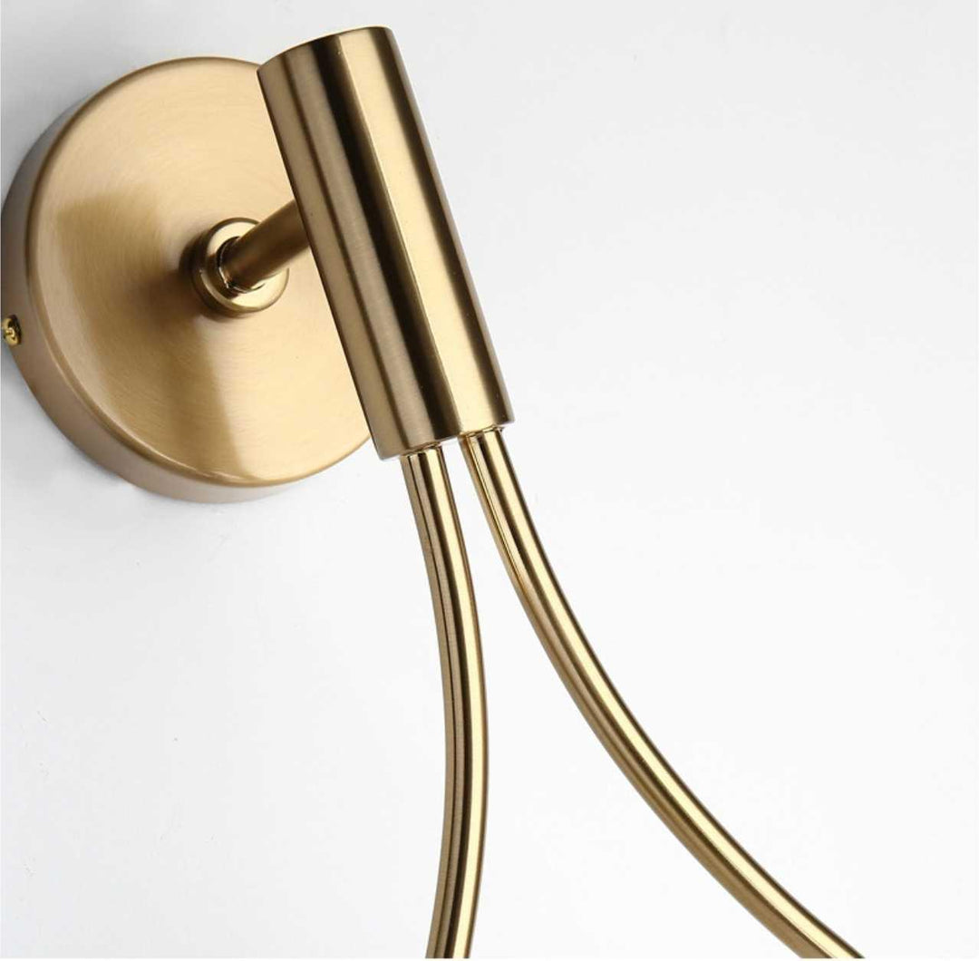 "Modern Nordic wall lamp with elegant gold and black finish, featuring minimalist design and clean lines for any room decor."