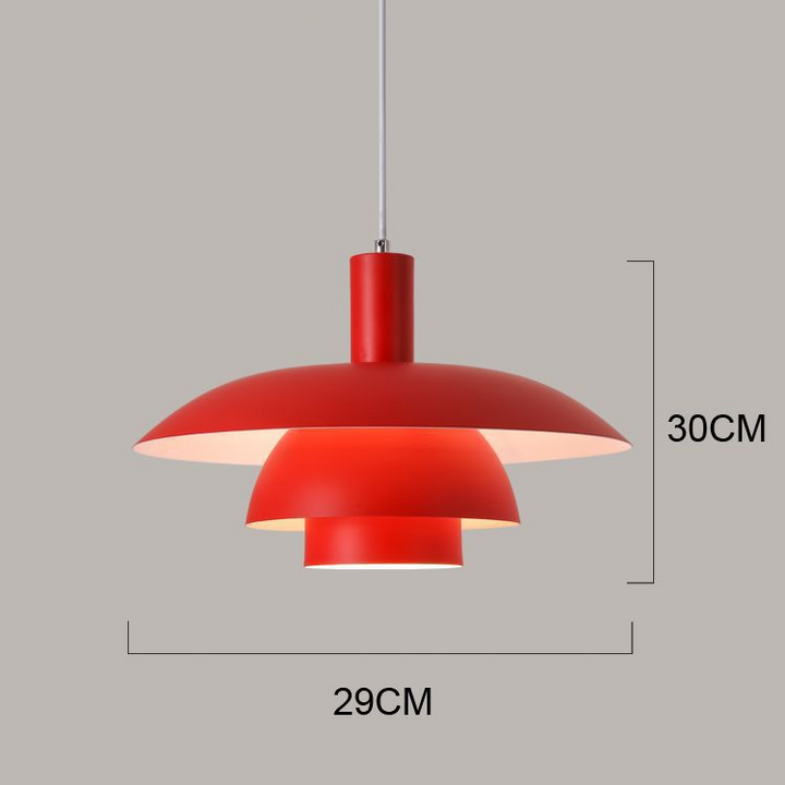 "Modern Scandinavian pendant light with sleek design, providing ambient LED glow, ideal for stylish home interiors."