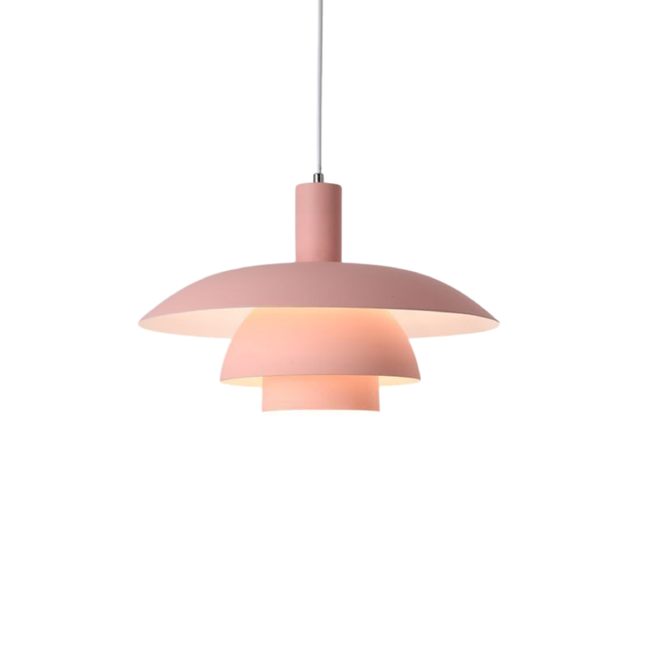 "Modern Scandinavian pendant light with sleek design, providing ambient LED glow, ideal for stylish home interiors."