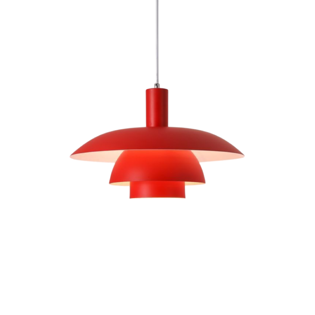 "Modern Scandinavian pendant light with sleek design, providing ambient LED glow, ideal for stylish home interiors."