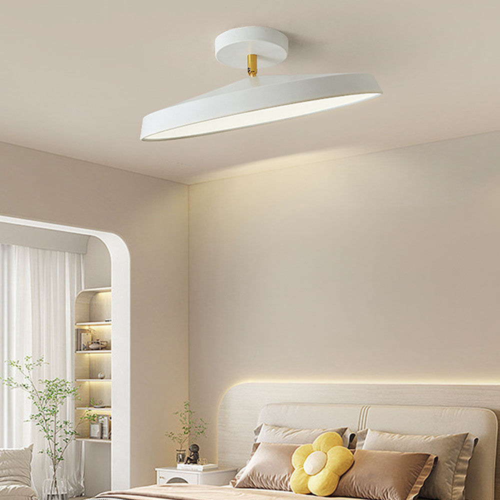 "Modern semi-flush ceiling light with sleek design, adjustable tones, and energy-efficient LED, perfect for any room ambiance