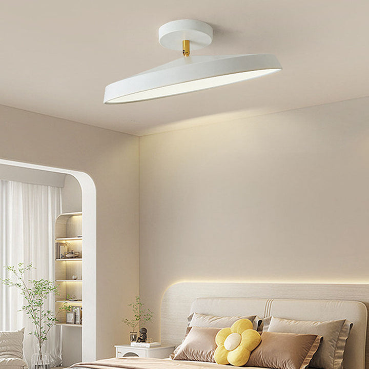 "Modern semi-flush ceiling light with sleek design, adjustable tones, and energy-efficient LED, perfect for any room ambiance