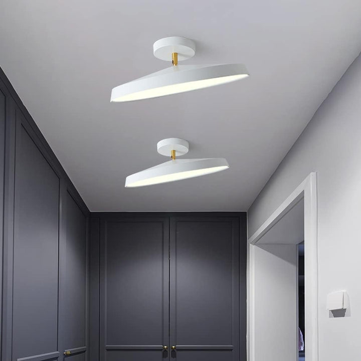 "Modern semi-flush ceiling light with sleek design, adjustable tones, and energy-efficient LED, perfect for any room ambiance