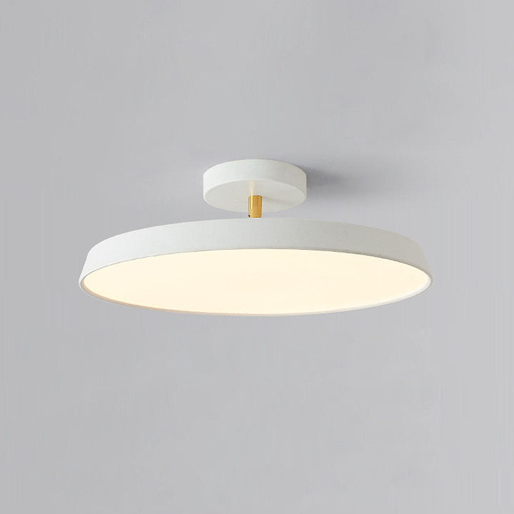 "Modern semi-flush ceiling light with sleek design, adjustable tones, and energy-efficient LED, perfect for any room ambiance