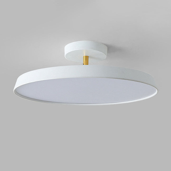 "Modern semi-flush ceiling light with sleek design, adjustable tones, and energy-efficient LED, perfect for any room ambiance