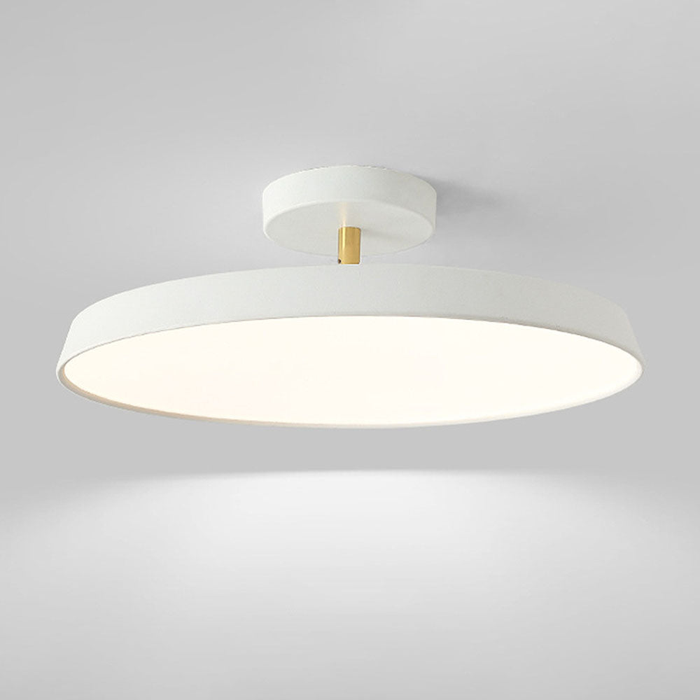 "Modern semi-flush ceiling light with sleek design, adjustable tones, and energy-efficient LED, perfect for any room ambiance