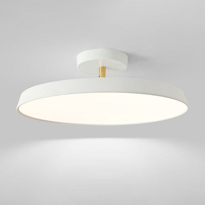 "Modern semi-flush ceiling light with sleek design, adjustable tones, and energy-efficient LED, perfect for any room ambiance