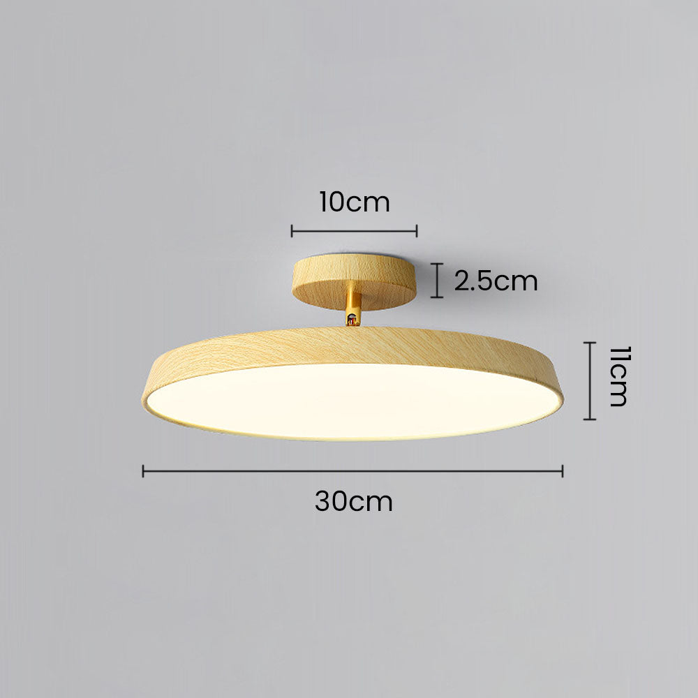 "Modern semi-flush ceiling light with sleek design, adjustable tones, and energy-efficient LED, perfect for any room ambiance