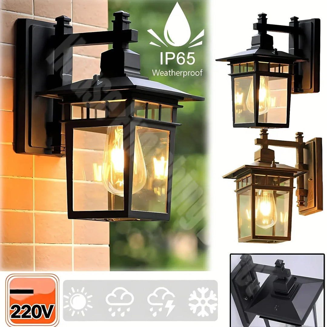 "Modern waterproof outdoor wall light with sleek design, ideal for garden or entrance, weather-resistant and versatile."