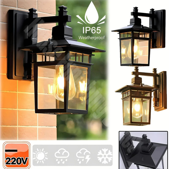 "Modern waterproof outdoor wall light with sleek design, ideal for garden or entrance, weather-resistant and versatile."