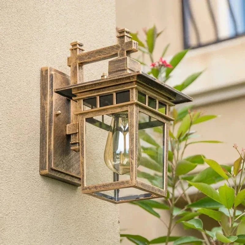 "Modern waterproof outdoor wall light with sleek design, ideal for garden or entrance, weather-resistant and versatile."